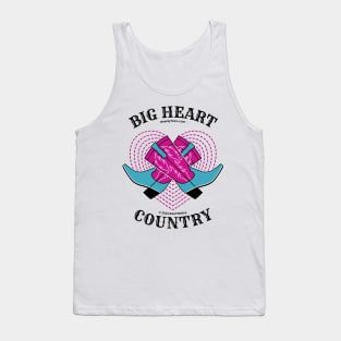 Big Heart Country with Colorful Cowgirl Boots Tank Top